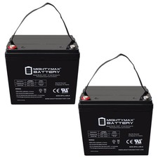Mighty Max 12V 55AH INT Battery for AGM BCI Group 34/78 Car and Truck - 2 Pack