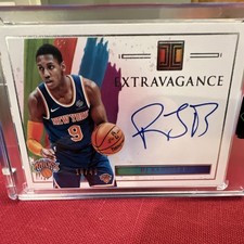 RJ Barrett Knicks 2020-21 Panini Impeccable Extravagance Auto #EA-RJB 18/49 