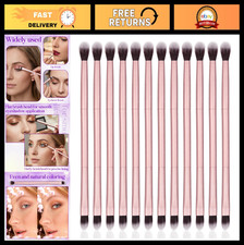 12 PCS Double-Ended Eyeshadow Brushes Set - Soft Smudge  Concealer Brush for Ma