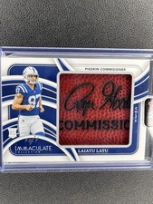 2024 Panini Immaculate Laiatu Latu Rookie Pigskin Commissioner 1/1 RC Colts