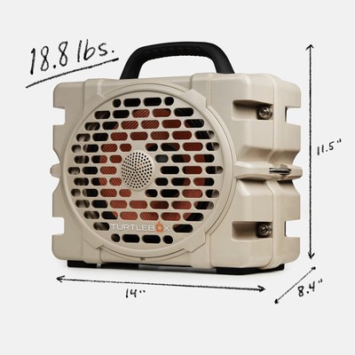 TurtleBox Grande Loud! Outdoor Portable Bluetooth 5.4 Waterproof Tan Speaker