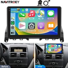 Für Mercedes Benz C Klasse W204 S204 9" Autoradio Android 15 GPS Navi BT Carplay Für Mercedes Benz C Klasse W204 S204 9" Autoradio Android 15 GPS Navi BT Carplay