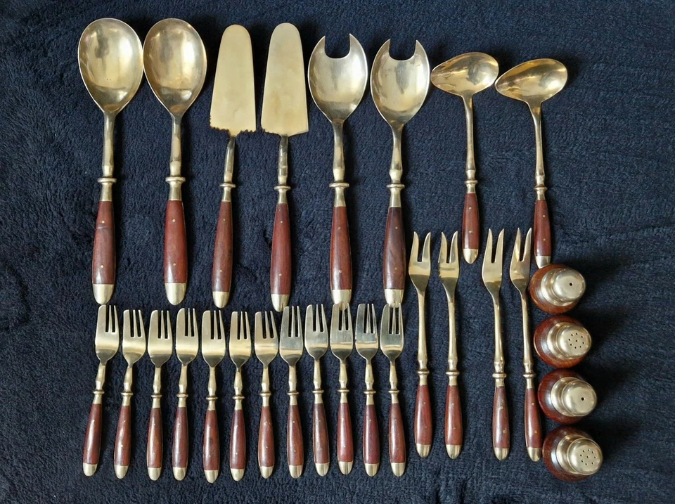 Messing Besteck Konvolut 28 Teile  - Bild 2 von 4