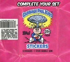 1986 Garbage Pail Kids Series 1 Complete Your Set