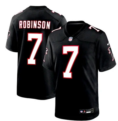 Robinson 7 Falcons Jersey Mns Szs S-3X all Sewn Patches No Print Ships Tomorrow