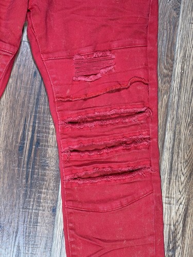 Smoke Rise Men’s Street Wear Jeans Red 32x32 Urban Distressed EUC - Bild 4 von 10