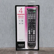 NEW Sony Universal Remote Control Black RM-VZ220 4 Devices TV/CBL/VCR/DVD