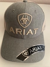 Ariat B-Fit Shield Logo  Mesh Back Snapback Cap Hat