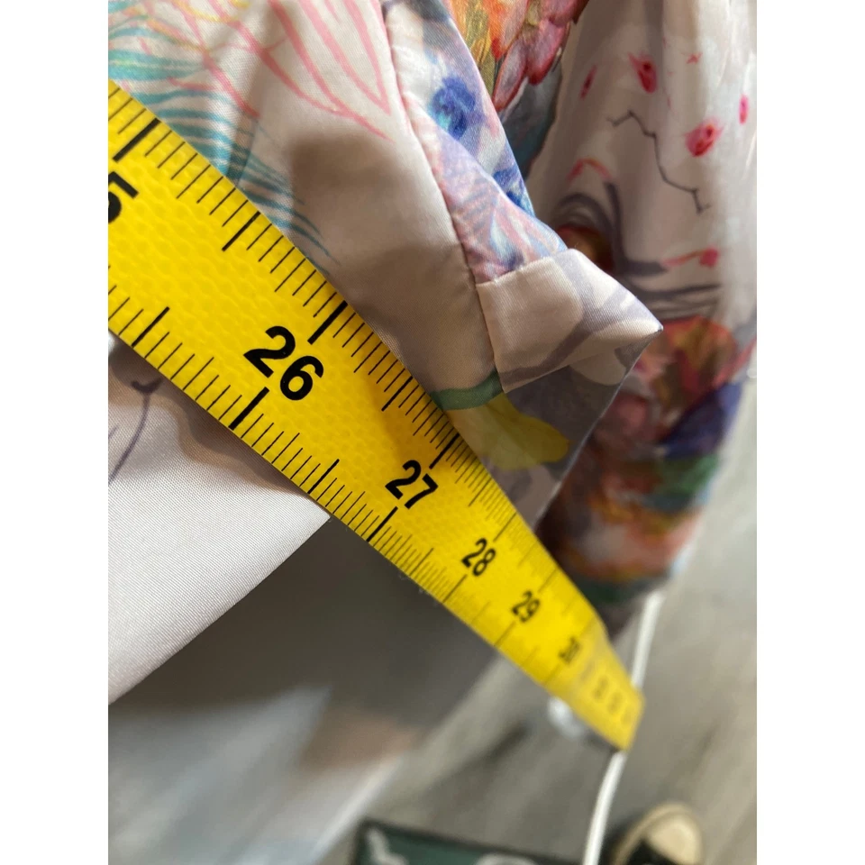 Chaqueta Anorak con Capucha Estampado Floral Tropical Susan Graver Ligera Talla 3X Boho Foto 4 de 4