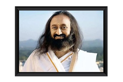 Gurudev Sri Sri Ravi Shankar Ji Photo Frame Size Medium (9.5 x 13 inch, Acryl...