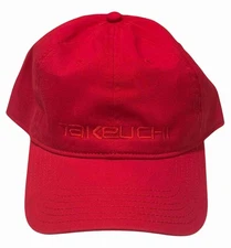 Takeuchi Hat 2224 - Embroidered Adjustable Construction Equipment Cap