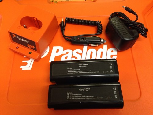 PASLODE CHARGER BASE/2 BATTERIES/ACDC ADAPTER/IN CAR CHARGER - Picture 1 of 1