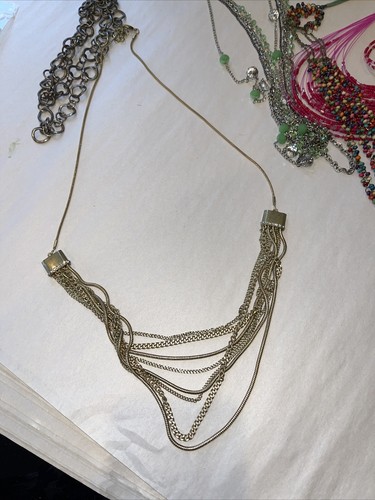Lot Of VTG Necklaces, Gold Plated, Beaded, Pearls, Multi Color Necklace - Picture 10 of 11