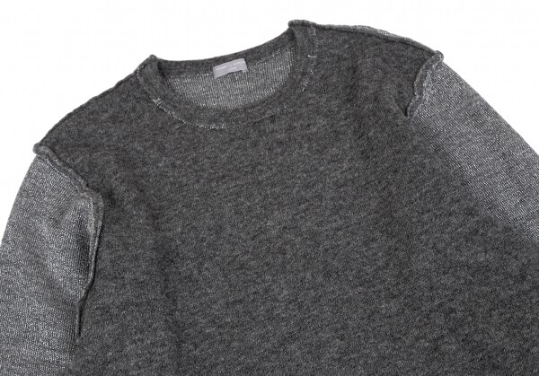 Cdgニット m COMME des GARCONS HOMME PLUS Metallic Knit Sweater Silver S