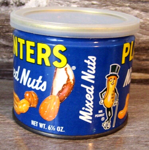 Vintage Pflanzgefäße gemischt Nüsse Blechdose mit Deckel - Bild 2 von 6