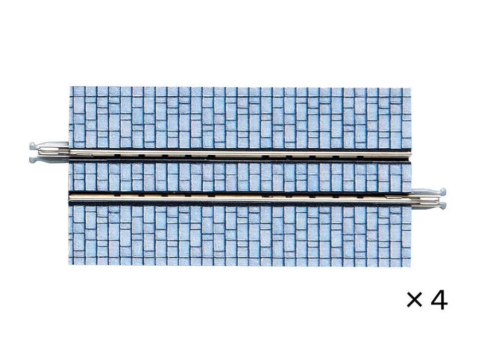 Tomix 1794 - Straßenbahngleis Gerade S70-WT-S mit Pflastersteinen 4x - Spur N
