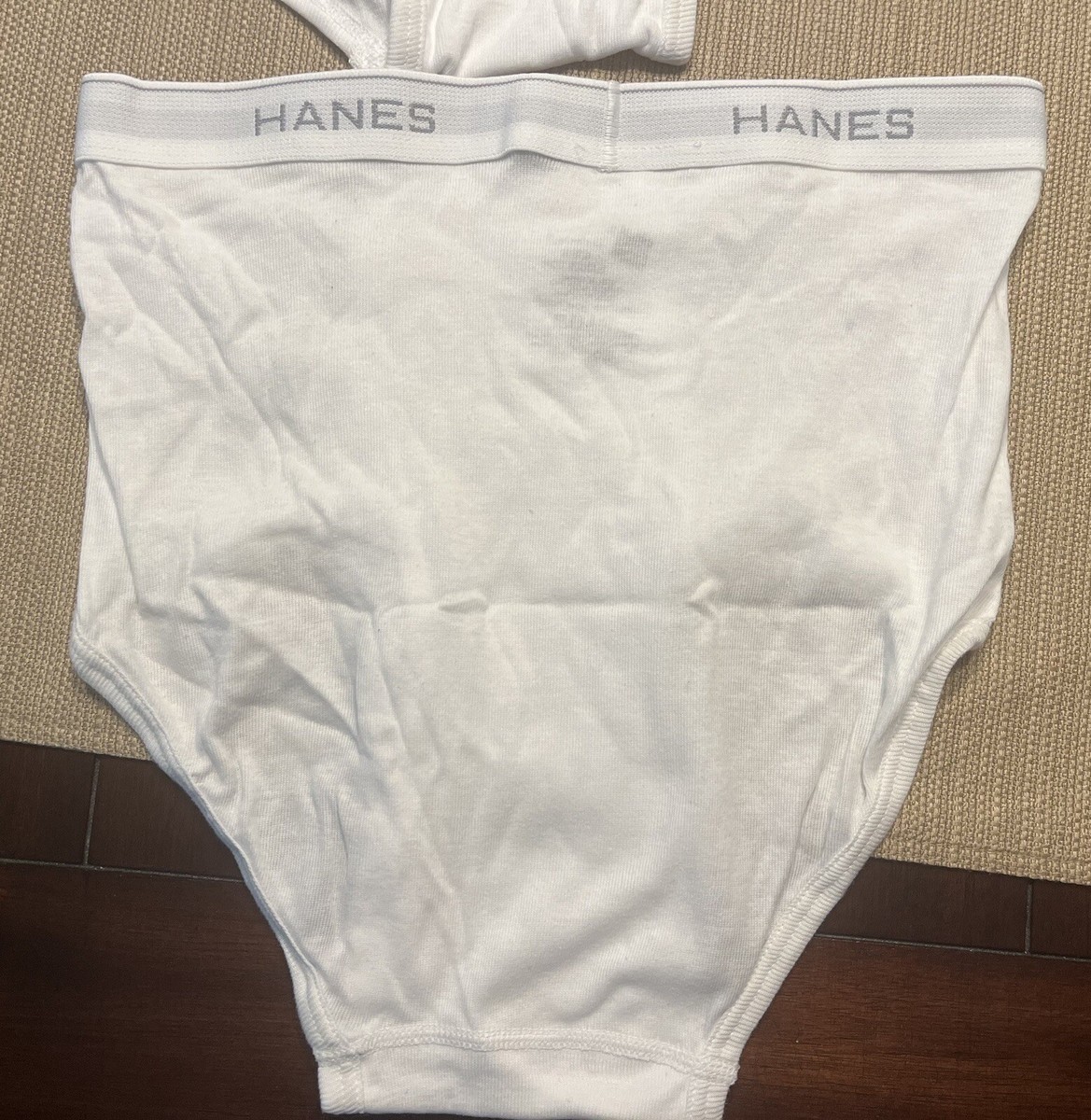 last one Vintage 1990's Hanes classic white brief Fly front