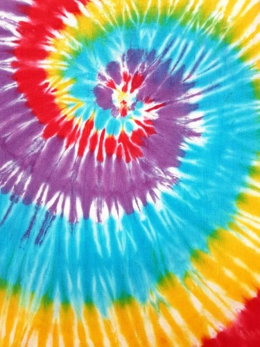 Camiseta Vintage Fruit Of The Loom Tie Dye Multicolor Talla XXL Puntada Única - Imagen 3 de 11