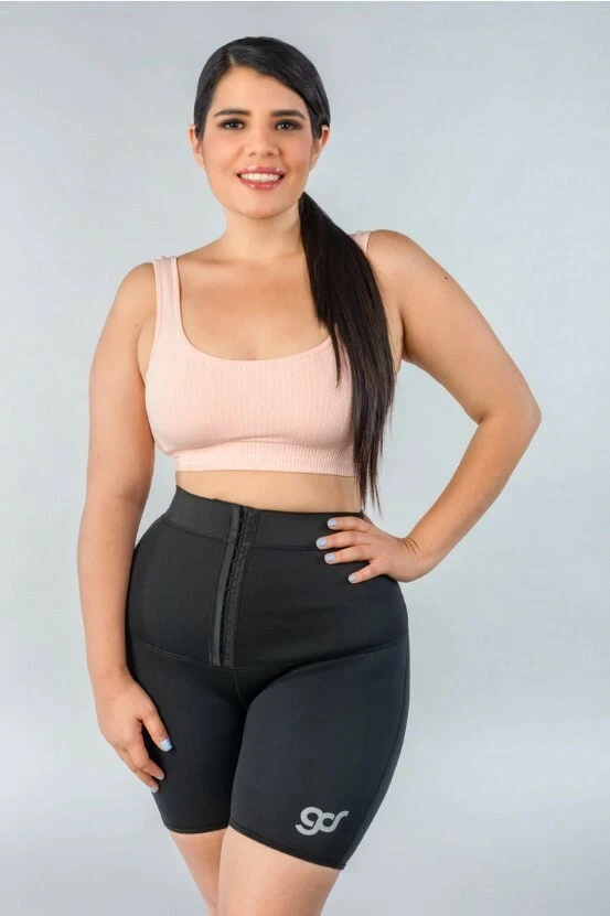 Pantalones cortos de sauna para sudor Pantalones modeladores corporales para mujeres Pérdida de peso Adelgazamiento Entrenamiento Foto 2 de 4