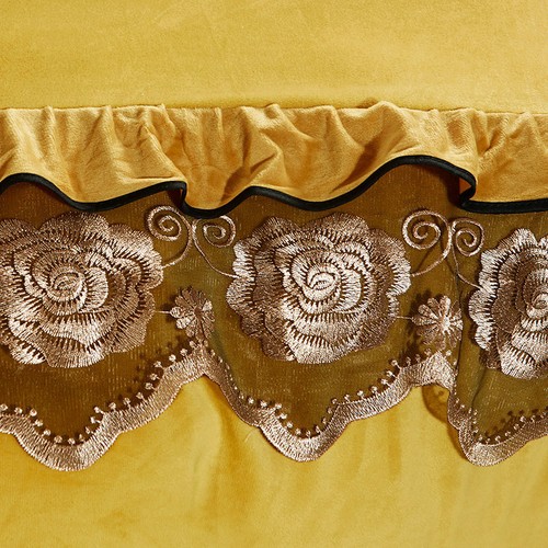 Lace Velvet Duvet Cover Set with 2 Pillowcases Double Bed Queen Quilt Cover Soft - Picture 65 of 96