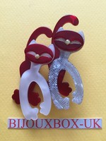 Lea Stein Vintage Double Felix Cat Brooch. Free Post Worldwide. Lea Stein Vintage Double Felix Cat Brooch. Free Post Worldwide.