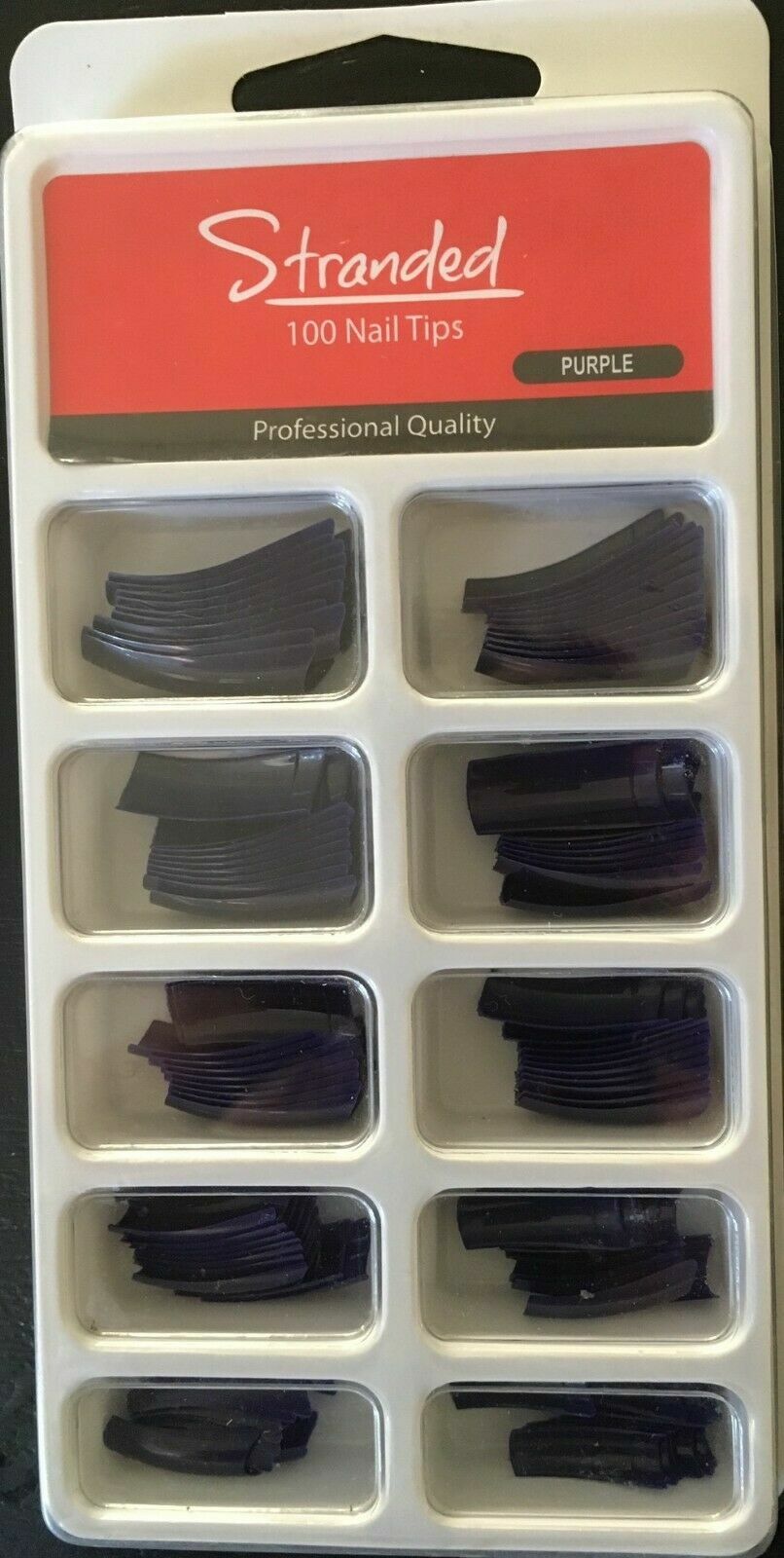 N Salon Nail 100 Tips Acrylic False Stranded Colour Tips W7 Acrylic