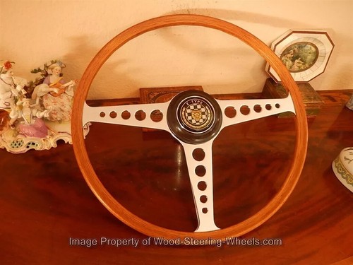 Jaguar E-Type XKE Serie 1 Wood Steering Wheel 16" Orig. Horn Button Unused NOS - Picture 5 of 24