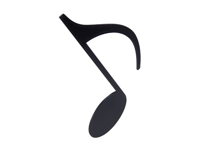 Black Musical Notes Music Room 8th Eighth Note Plastic Wall