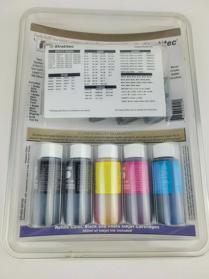 Stratitec EIR480 S 480 мл универсальный черный и цвет ~ открытая коробка, некоторые отсутствуют - Изображение 2 из 4