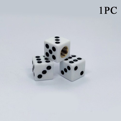 Stem Valve Dice Caps Wheel Tire For Car/Bike/Truck Trims Dust Clear Cover - Picture 6 of 18