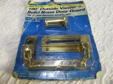 Vintage Safety 1st Solid Brass Door Guard & 190* Viewer No.71800 Unopen 111595KW