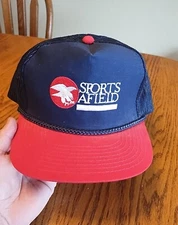 New Vtg Sports Afield Snapback Cap Mesh Trucker Hat USA Hunting Magazine  NOS