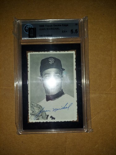 1969 Topps Deckle Edge #32 Juan Marichal Giants GAI 5.5 Graded Baseball Card MLB - Bild 2 von 4