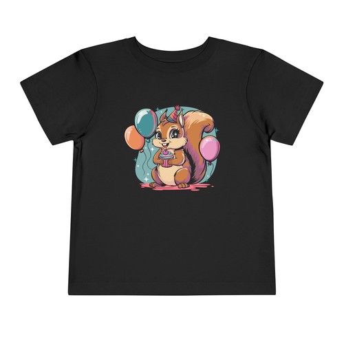 Happy Birthday Squirrel Toddler T-shirt Squirrels Tee B-day Toddlers Outfit - Picture 2 of 7