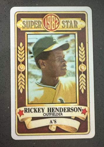 1982 Permacographics #35 RICKEY HENDERSON carte de crédit - Oakland A's - Photo 1 sur 2