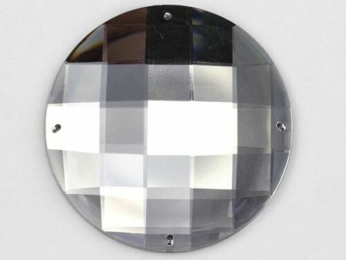 50 mm 2 Zoll große runde Edelsteine zum Aufnähen 4 Löcher für Kostüm Cosplay Herstellung 2 Stck. - Bild 2 von 12