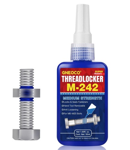GNEOCO ThreadLocker Blue 242 50ml, Thread Lock Medium Strength Lock Tight for... - Picture 3 of 11