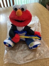Rock N Roll Elmo Sesame Street Tyco 1997 Used Sings and Shakes Tested Working