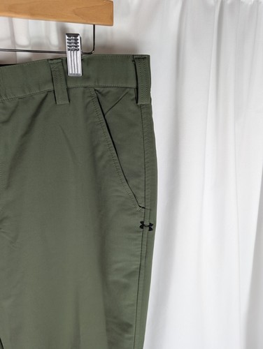 Under Armour Golf Pants 34 x 27 Olive Green Bentgrass 2.0 Nylon Tech Stretch - Picture 8 of 17