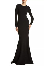 Michael Kors Collection Wool-Blend Gown Defect (pulled thread) Black Size 6