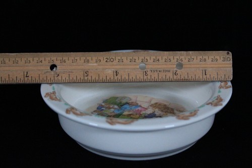 RARE1 VTG ROYAL DOULTON BUNNYKINS SHOPPING BABY PLATE 6.25" DIAMETER NEW - Picture 6 of 7