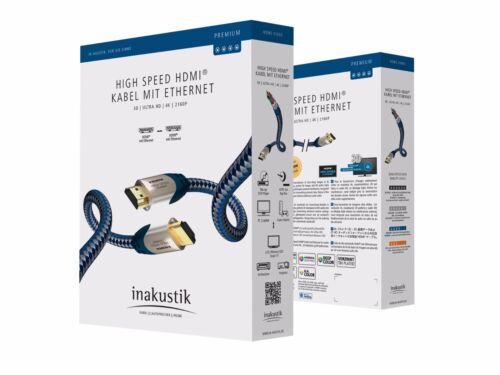 0,75m Inakustik Premium II Highspeed HDMI/HDMI Cable With Ethernet 75cm - Bild 2 von 2