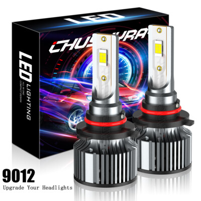9012 HIR2 LED Headlight Conversion Kit High and Low Beam Bulbs Super White Light