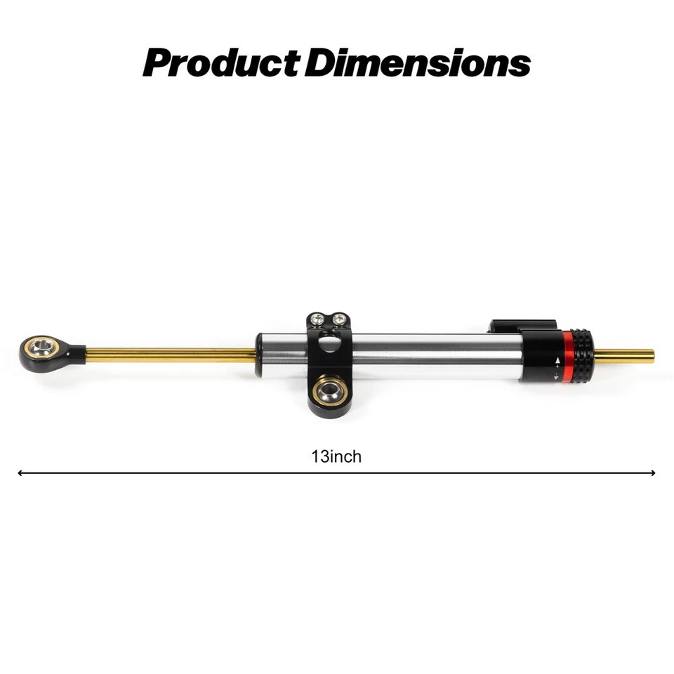 Amortiguador de dirección estabilizador plateado 16 niveles para Kawasaki Ninja ZX6R ZX636 ABS EE. UU. Foto 2 de 4