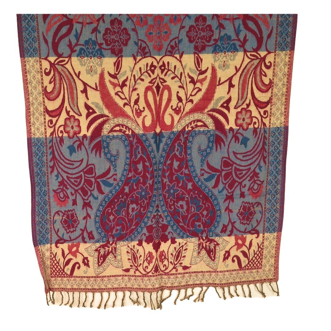 Blanket/Throw | Yak Wool Blend |Nepal |Handmade |Over-Sized | Red image 4