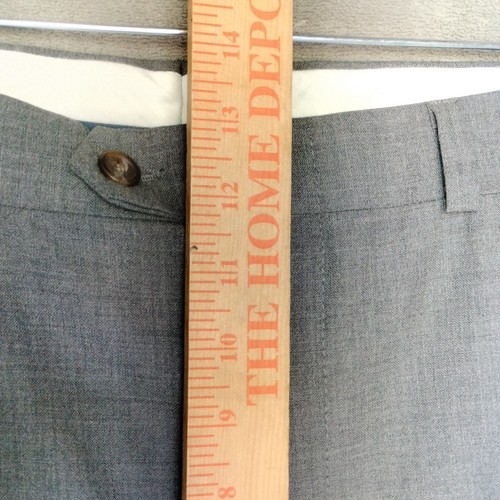 Ralph By Ralph Lauren Gray Dress Pants Wool Blend Sz 36x31 Pleated Cuff Comfort - Picture 7 of 10