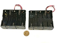 2 Pieces Battery Holder Box Case wired 10 x AA 12V 15V 10aa Back to Back