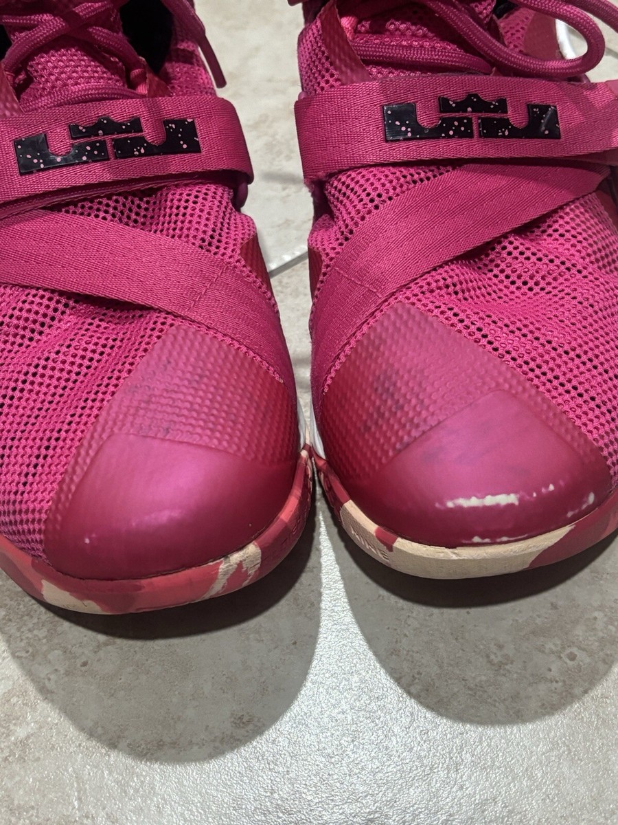 Nike Lebron James IX Zoom Soldier Think Pink Breast Cancer Shoes Men Size 