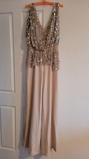 Rachel Gilbert Hand Embellished Sequin Jump Suit - Size 10 - Never Worn