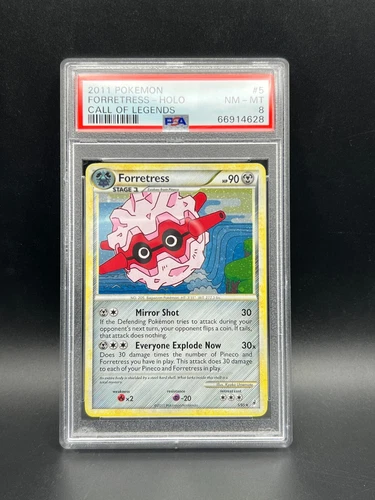 Pokemon PSA 8 NM-MT Forretress 5/95 Call of Legends Holofoil Rare 2011 S#4628